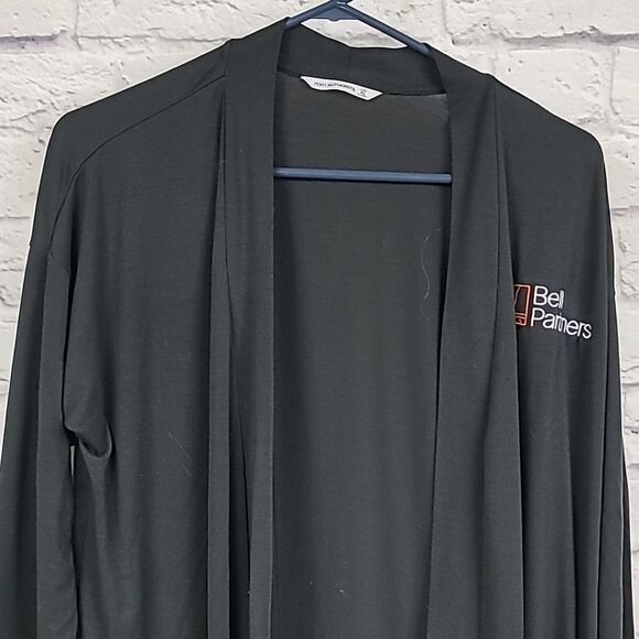 Women's Gray Longline Soft Knit Cardigan Long Sleeve XL Casual Open Front - Picture 4 of 6